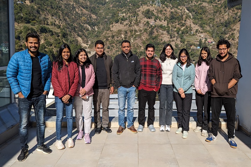 The Group in 2023. L-R: Rahul, Sneha, Sumedha, Anand, Sayantan, Bijay, Archita, Supriya, Aditi and Prashant